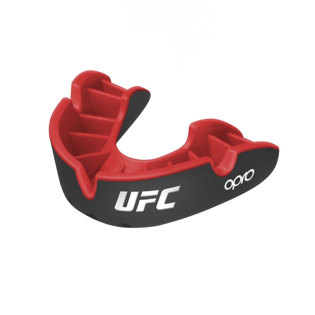 OPRO "UFC" Zahnschutz Silver - Schwarz/Rot