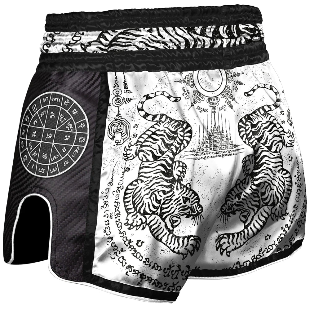 8 WEAPONS Shorts, Carbon, Sak Yant Tigers