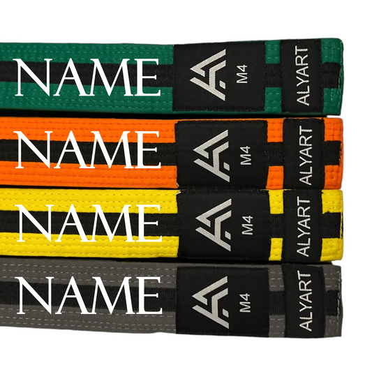 AA - Kids IBJJF BJJ Gürtel mit schwarzen Streifen