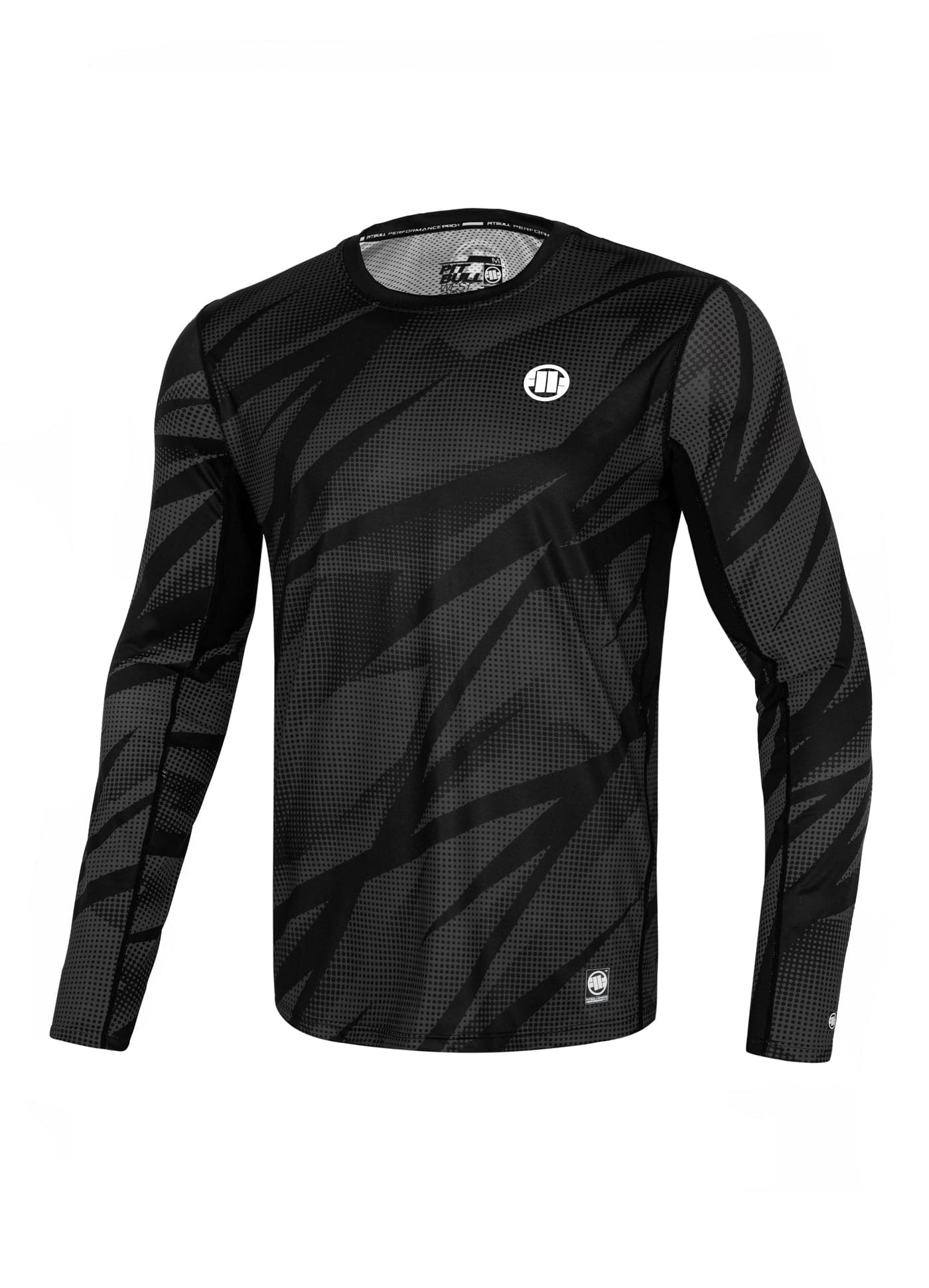 PITBULL DOT CAMO 2 Grey Mesh Longsleeve T-shirt