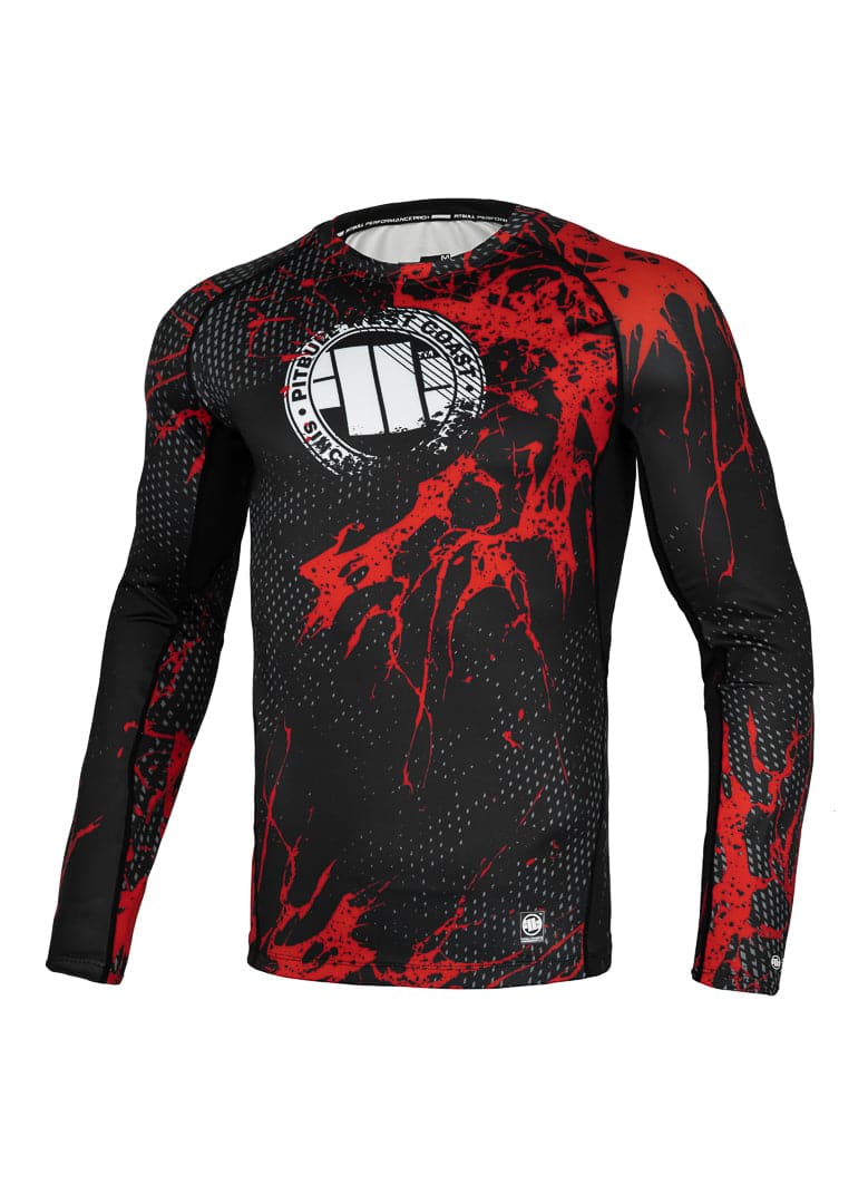 PITBULL BLOOD DOG 2 Rashguard noir à manches longues
