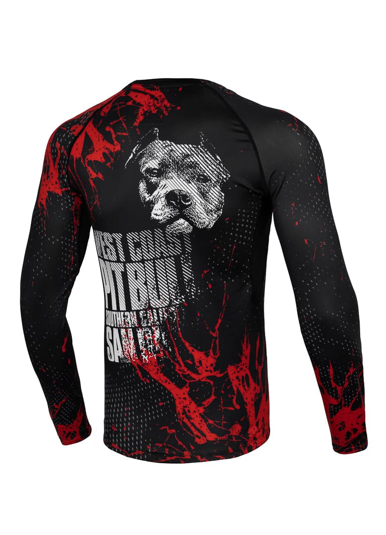 PITBULL BLOOD DOG 2 Rashguard noir à manches longues