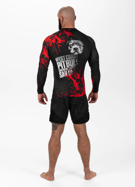 PITBULL BLOOD DOG 2 Rashguard noir à manches longues
