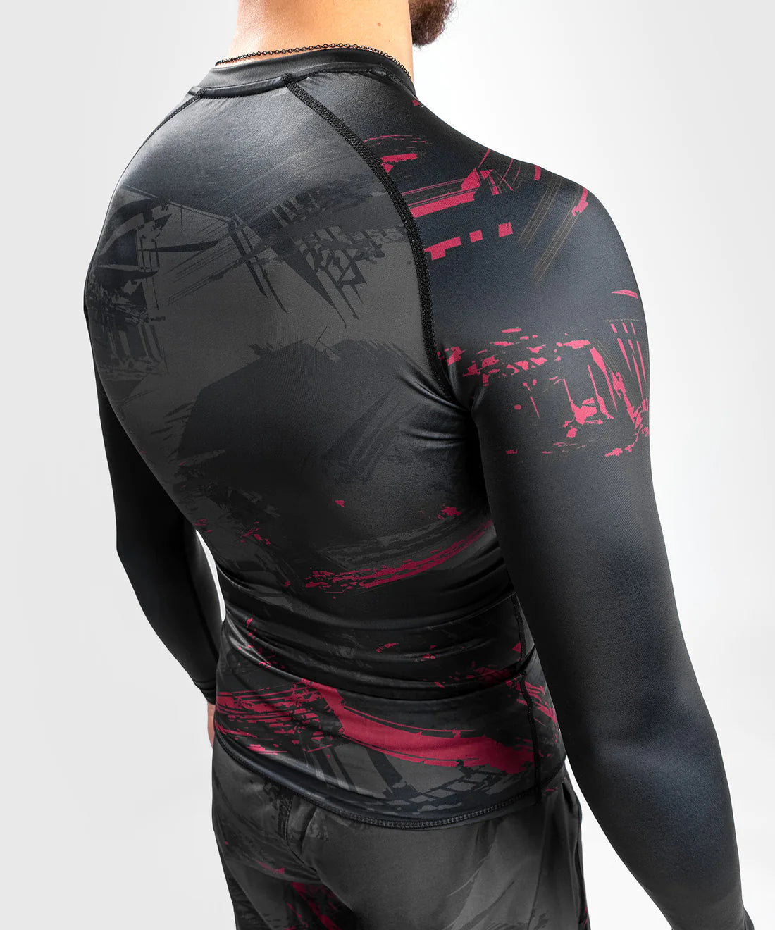 UFC Venum Authentic Fight Week 2.0 Compression T-Shirt – Langarm – Schwarz/Rot - FIGHTWEAR