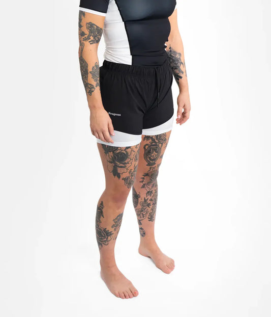 Progress Women's Academy + Schwarz Hybrid Shorts