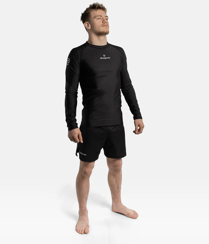 Rashguard à manches longues Progress Academy - Noir