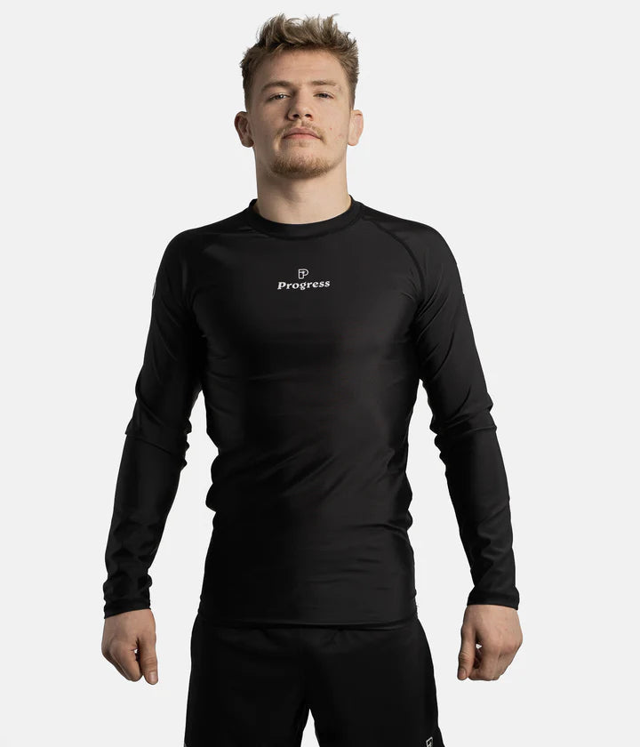 Rashguard à manches longues Progress Academy - Noir
