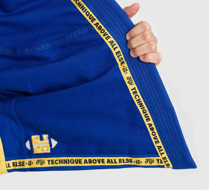 FUJI Womens Flow-Tech BJJ Gi - Blau/Gold