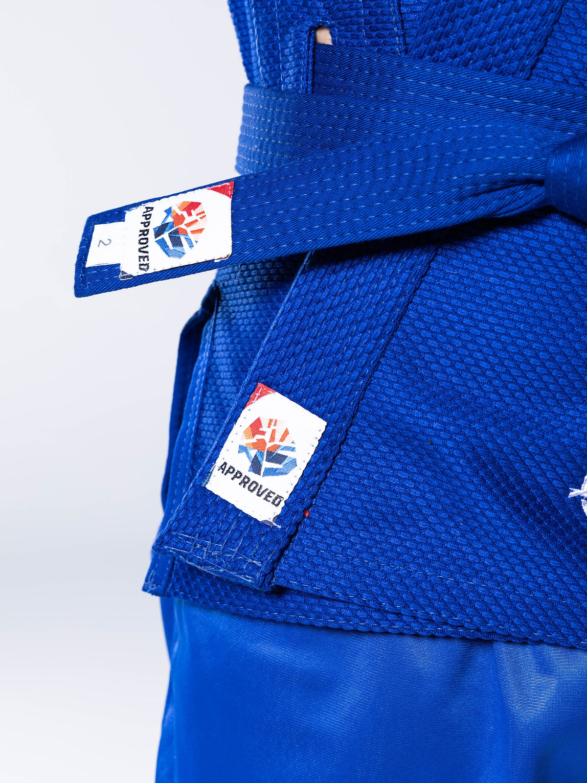 FIAS Sambo Kurtka Jacke Blau mit blauem Gürtel