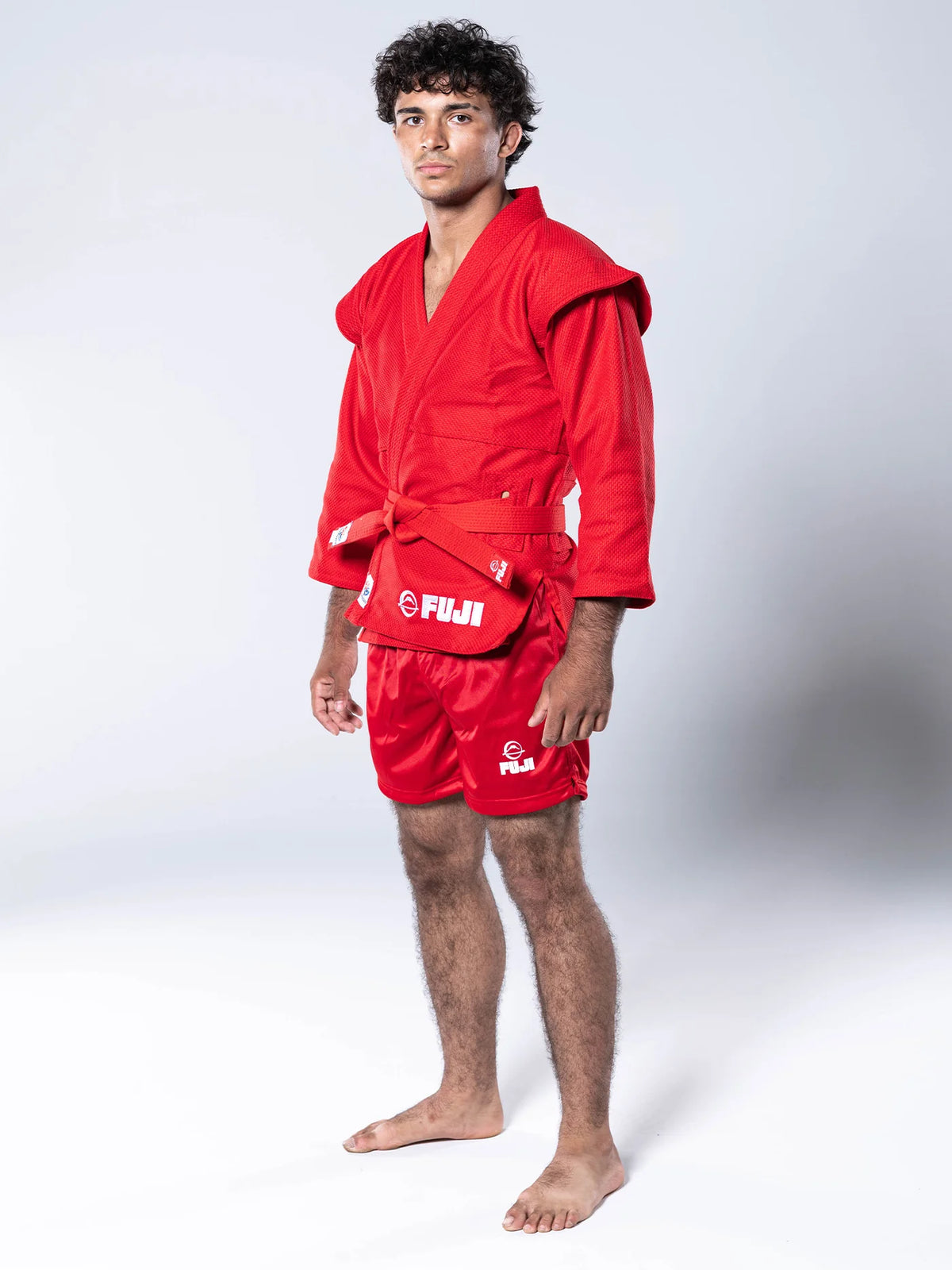 FIAS Sambo Kurtka Jacke Rot mit rotem Gürtel