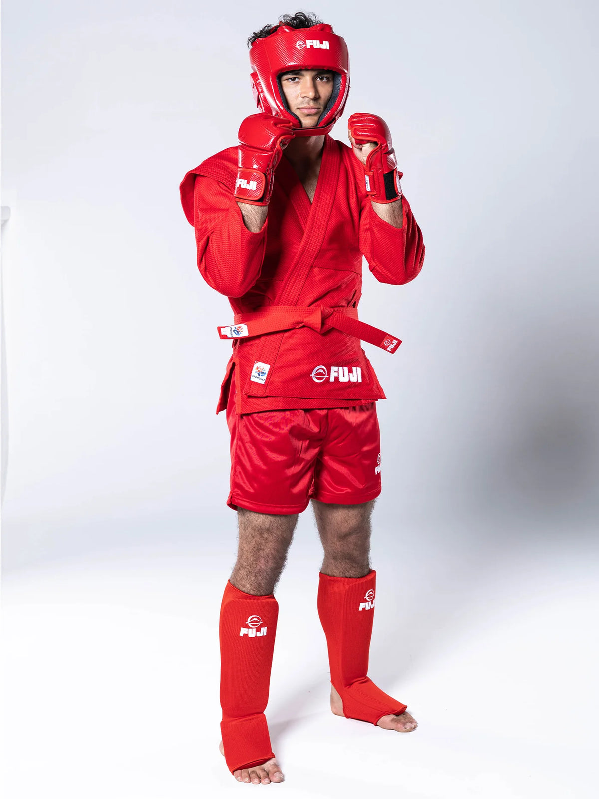 FUJI FIAS Combat Sambo Kopfschutz - Rot