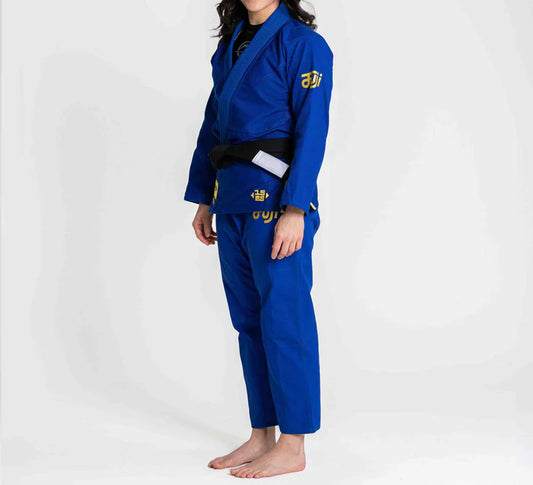 FUJI Womens Flow-Tech BJJ Gi - Blau/Gold
