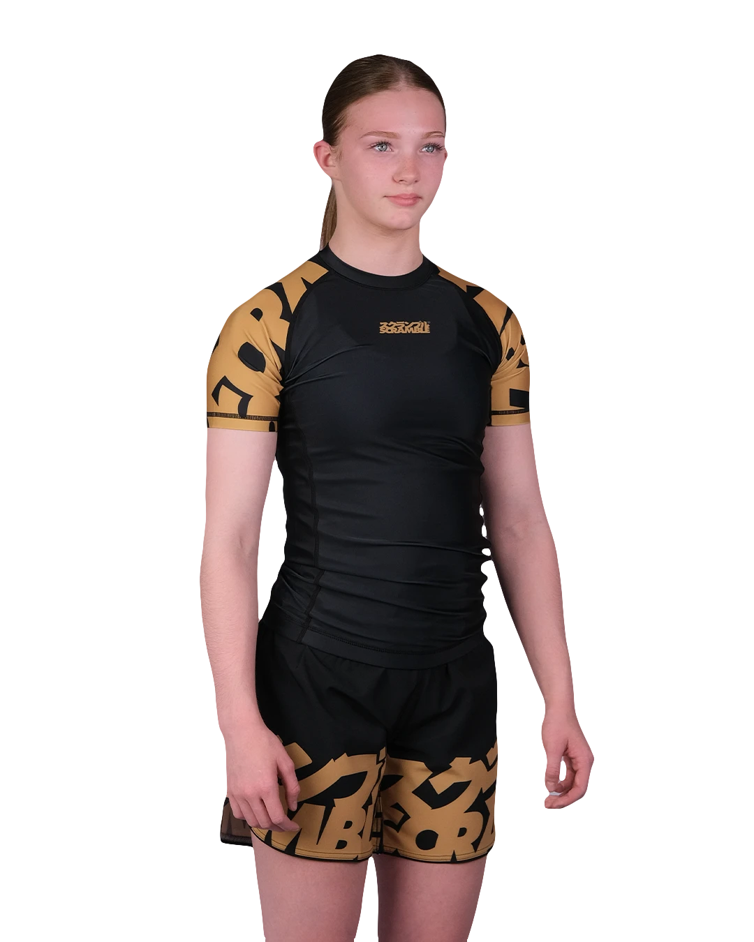 Scramble Baka Rashguard Kids – Schwarz/Gold