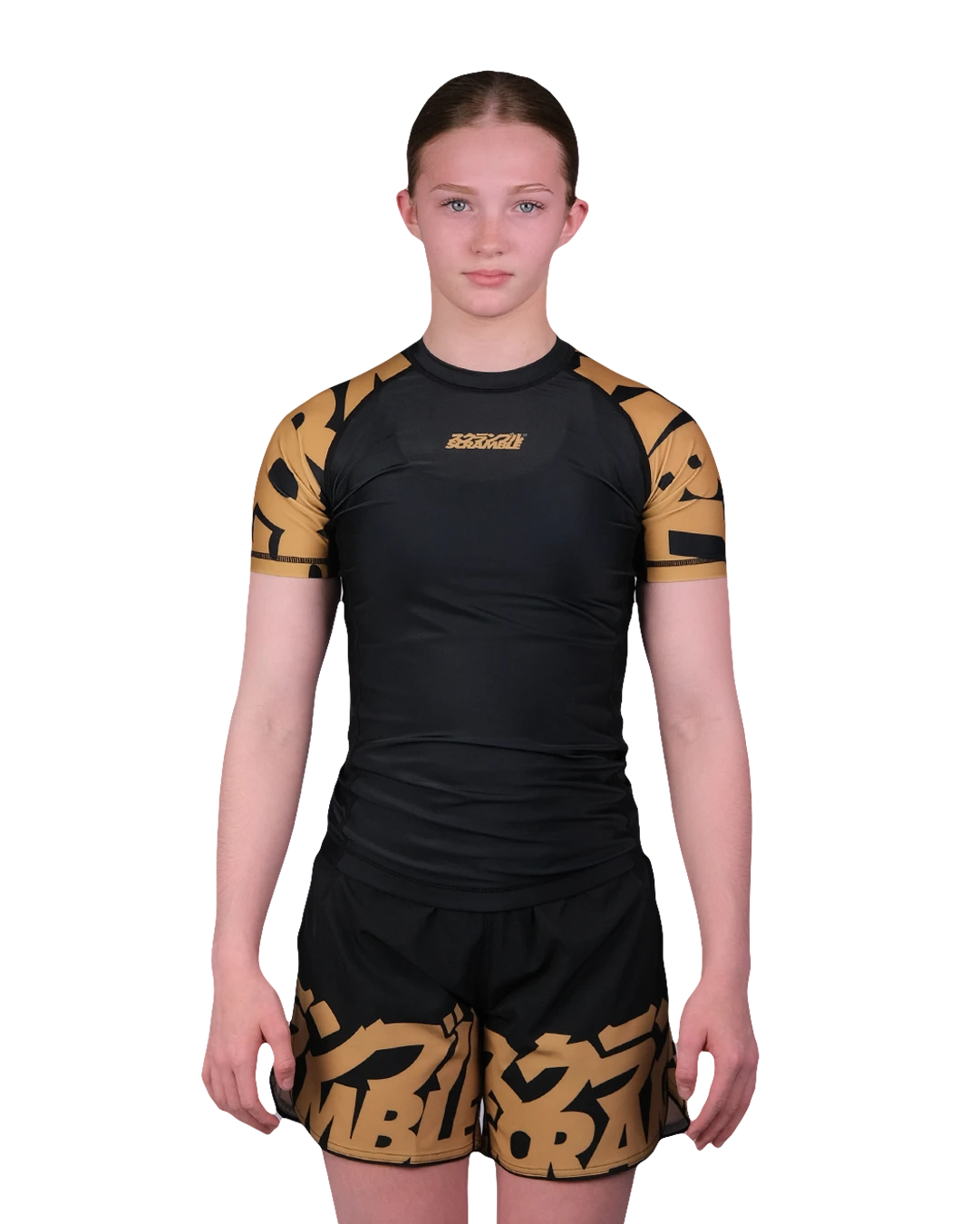 Scramble Baka Rashguard Kids – Schwarz/Gold