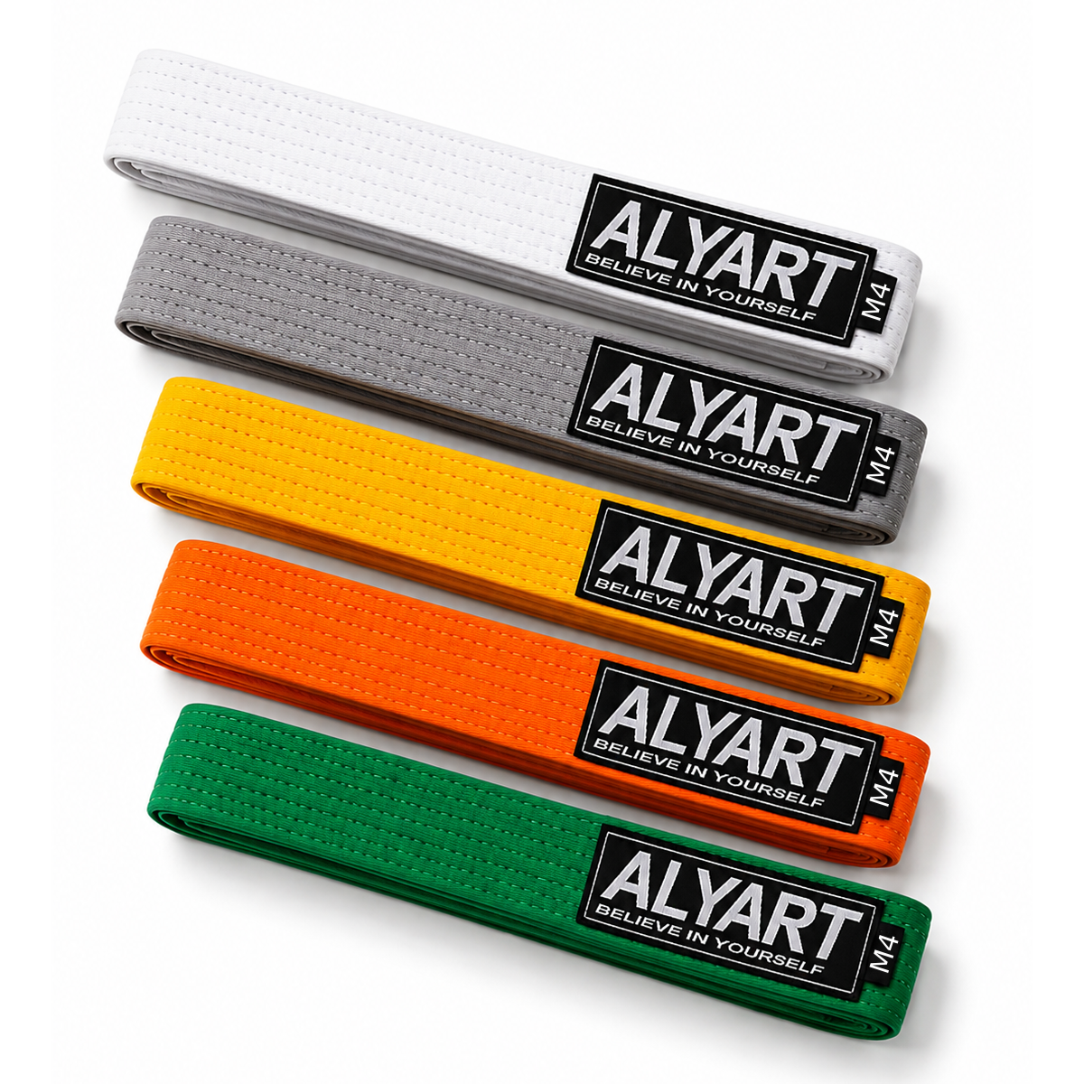 Ceinture de Jiu-Jitsu Premium ALYART pour Enfants - Couleur unie