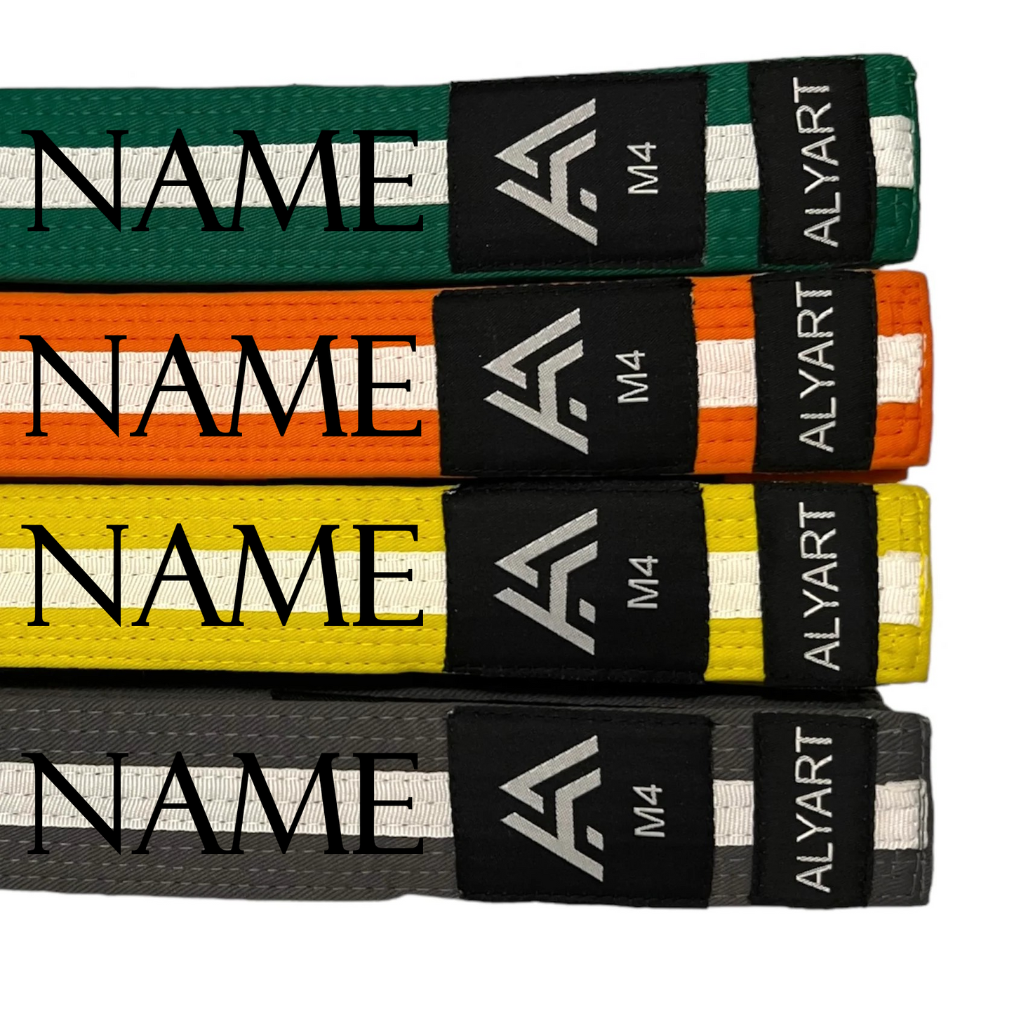 AA - Ceinture enfant IBJJF BJJ à rayures blanches