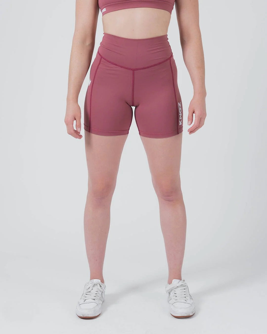 Pantaloncini da allenamento Kingz Kore da donna - rossi