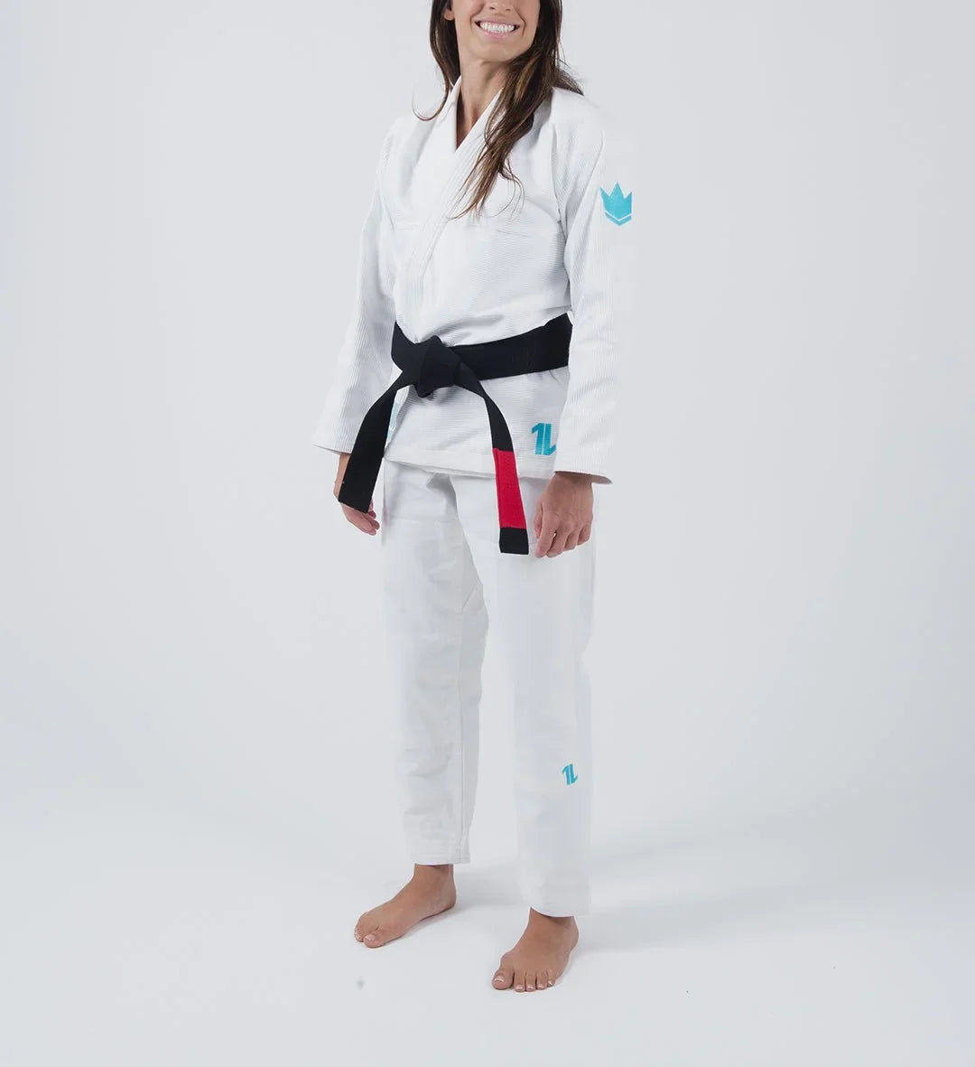 Kingz The ONE Womens Jiu Jitsu Gi - Weiss/Himmelblau - FIGHTWEAR