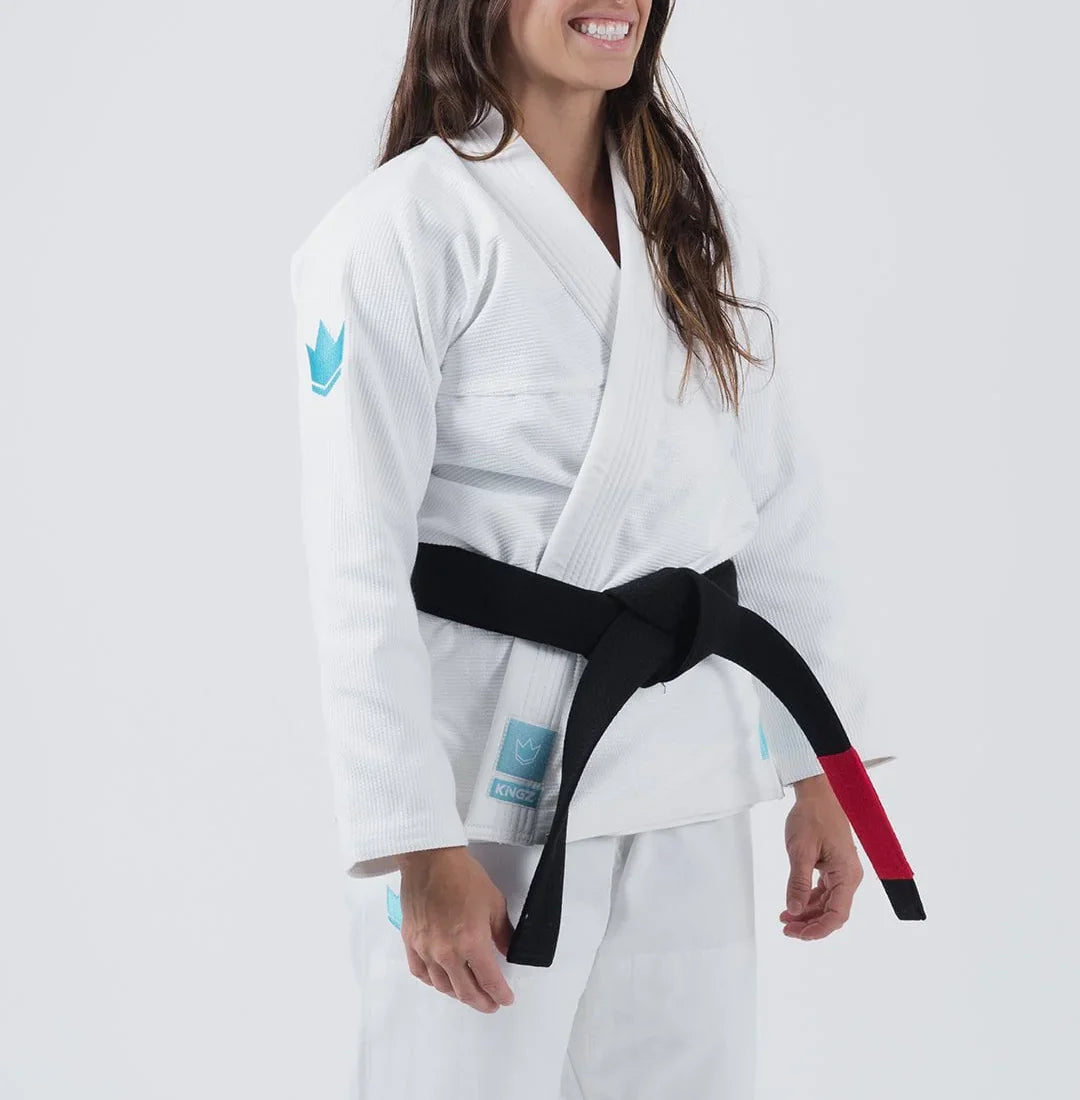 Kingz The ONE Womens Jiu Jitsu Gi - Weiss/Himmelblau - FIGHTWEAR