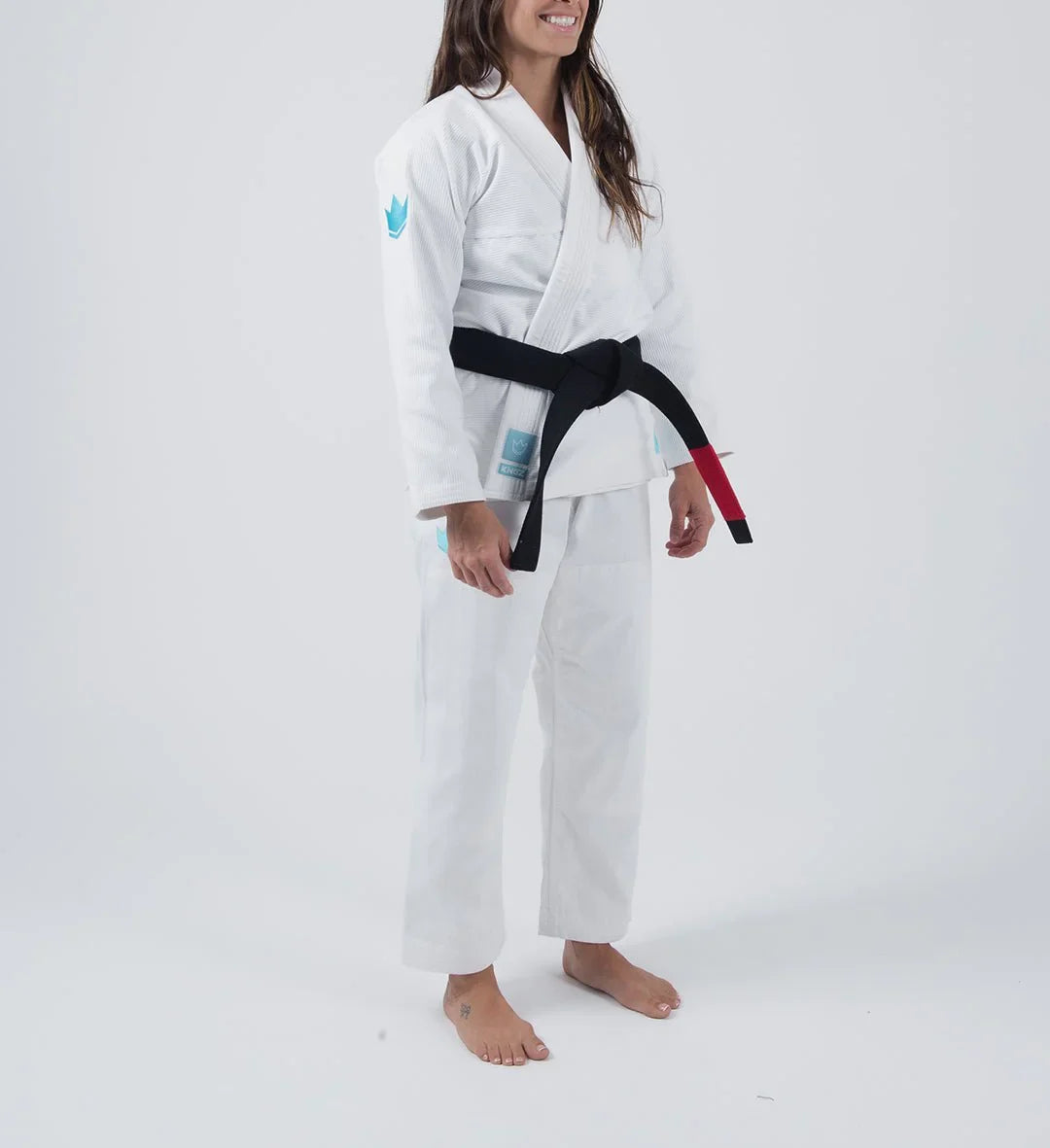 Kingz The ONE Womens Jiu Jitsu Gi - Weiss/Himmelblau - FIGHTWEAR
