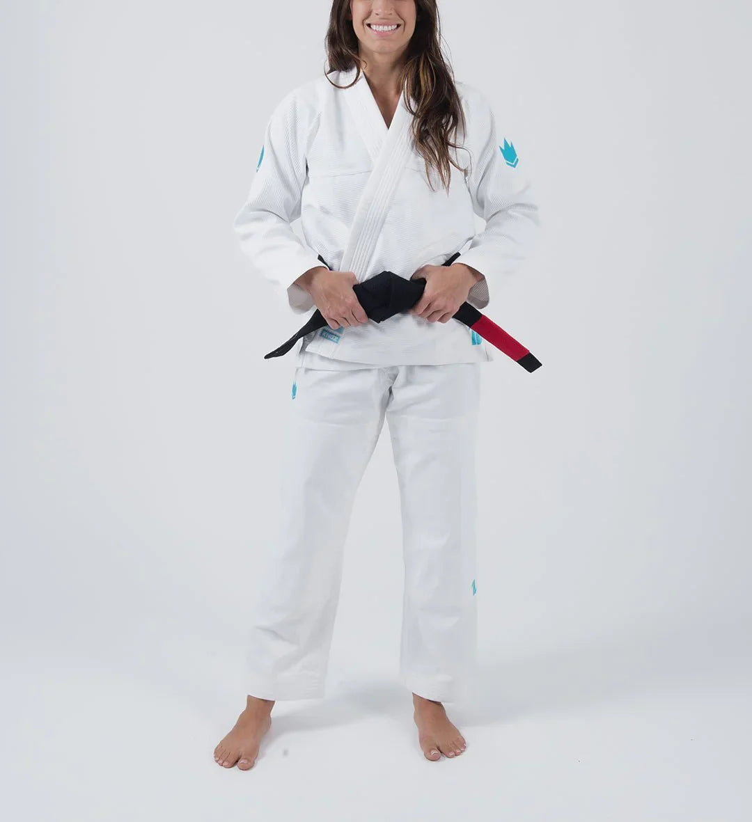 Kingz The ONE Womens Jiu Jitsu Gi - Weiss/Himmelblau - FIGHTWEAR