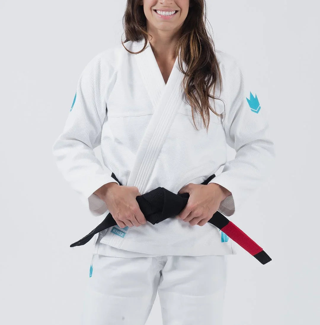 Kingz The ONE Womens Jiu Jitsu Gi - Weiss/Himmelblau - FIGHTWEAR