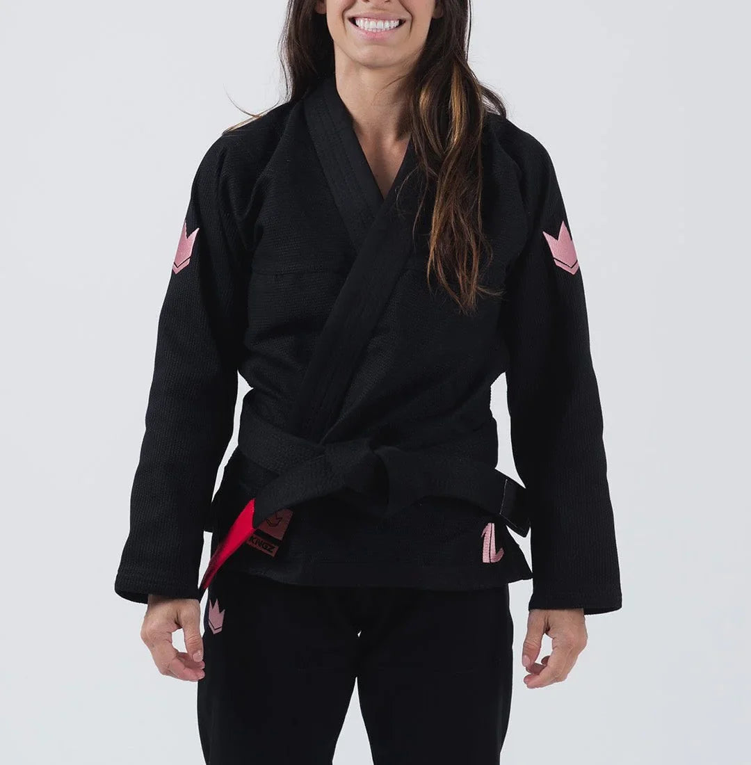 Kingz The ONE Womens Jiu Jitsu Gi - Schwarz/Rosa Gold - FIGHTWEAR