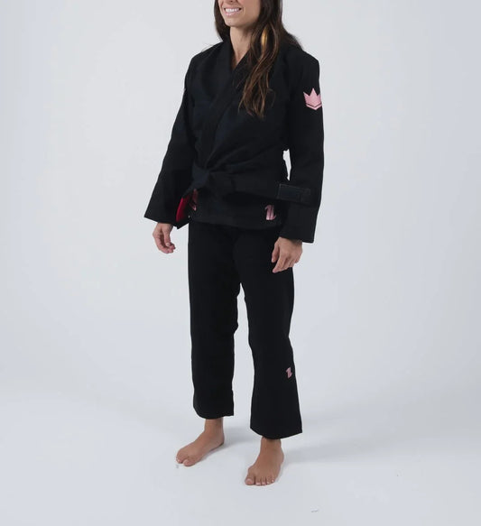 Kingz The ONE Womens Jiu Jitsu Gi - Schwarz/Rosa Gold - FIGHTWEAR