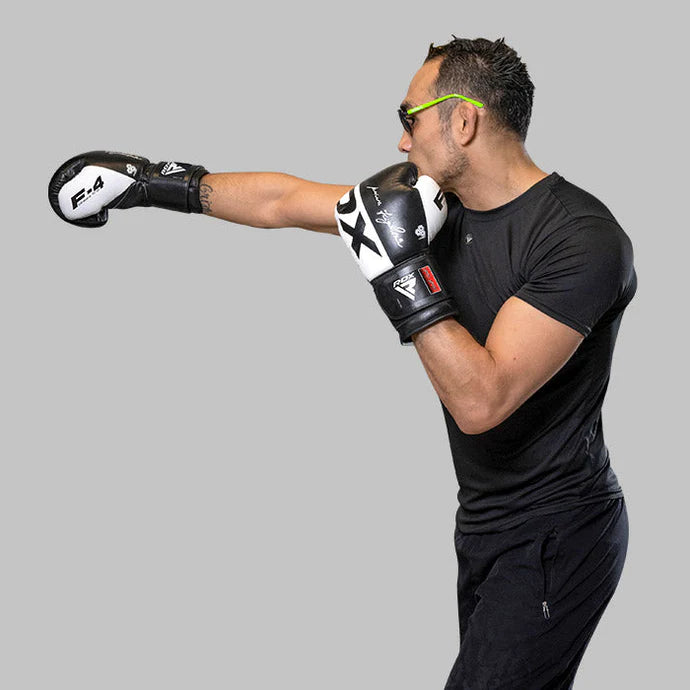 RDX F4 Sparring Boxhandschuhe Klettverschluss - Schwarz