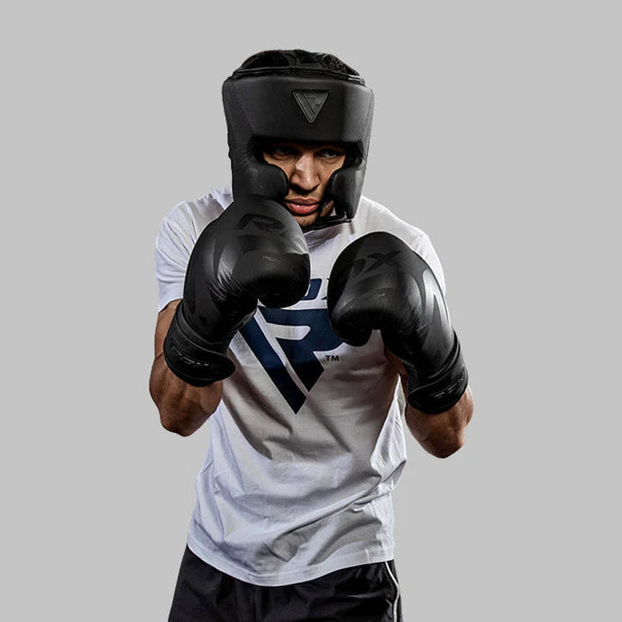 RDX F15 Noir Boxhandschuhe Training in Schwarz Kunstleder