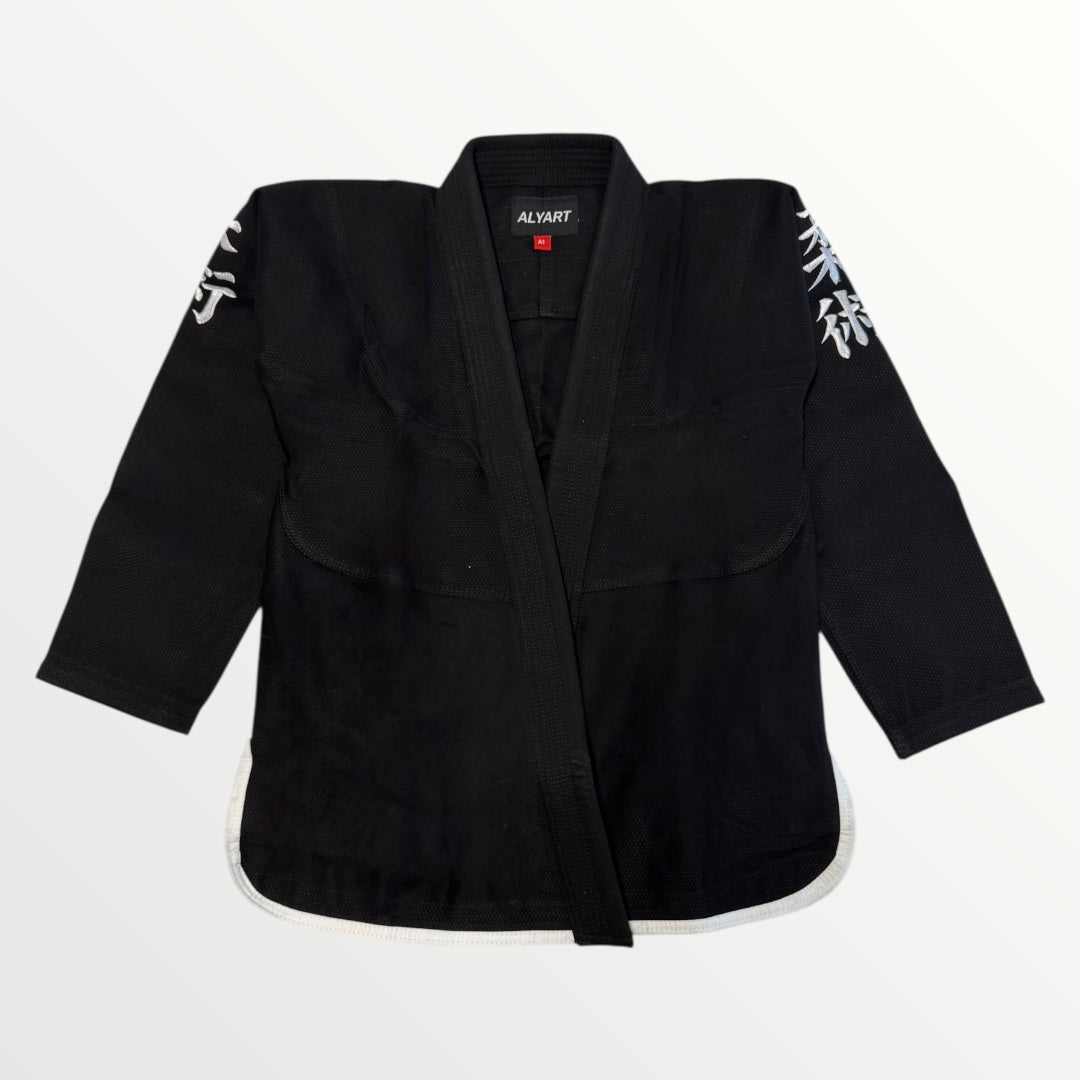 ALYART V2 Jiu Jitsu Gi - Kanji Edition in Deep Black