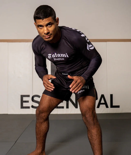 Rashguard à manches longues Tatami Gothic - Noir