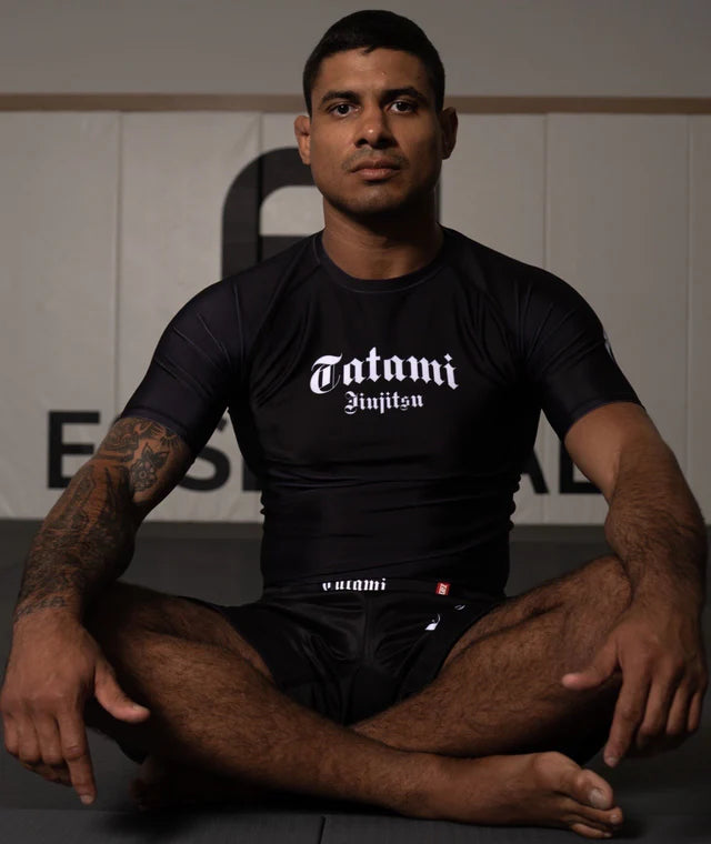 Rashguard à manches courtes Tatami Gothic - Noir