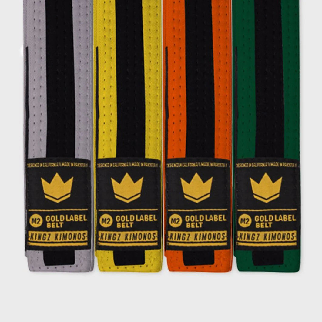 Kingz Gold Label V2 Kids Gürtel - Schwarzer Streifen - FIGHTWEAR