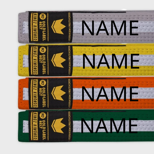 Kingz Gold Label V2 Kids Gürtel - Weiss Stripe