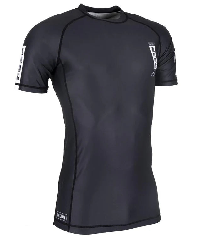 Rashguard à manches courtes Tatami Kanagawa - Noir