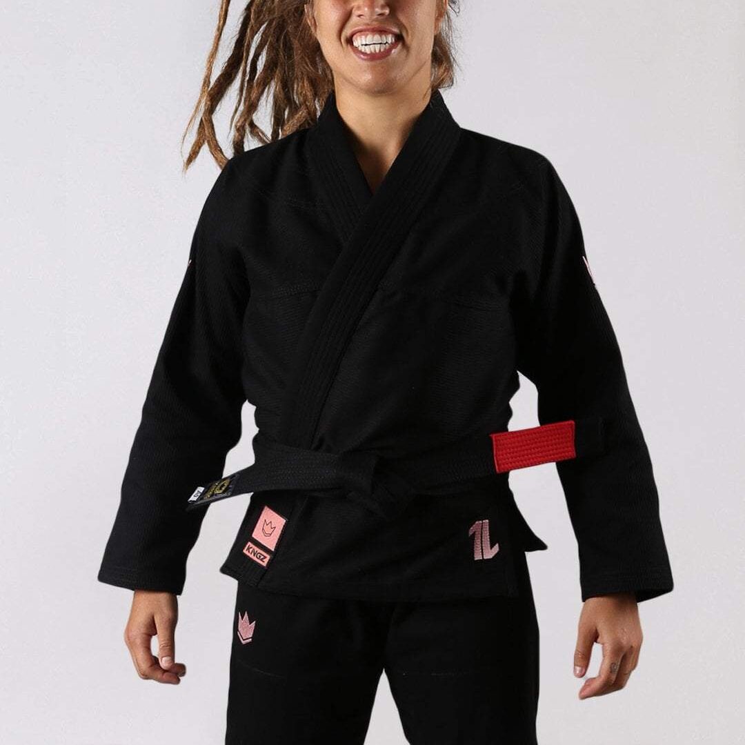 Kingz The ONE Womens Jiu Jitsu Gi - Schwarz/Rosa Gold - FIGHTWEAR