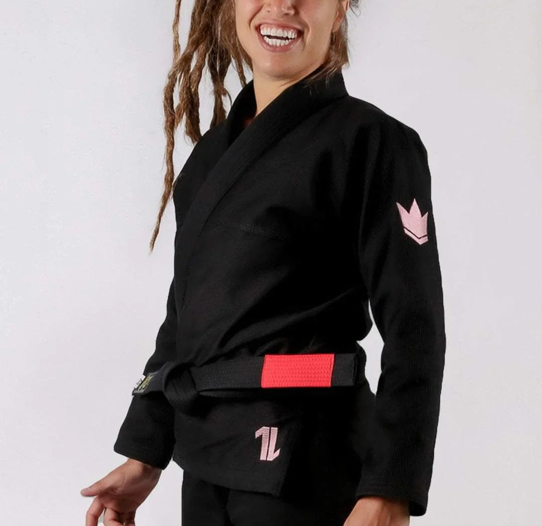 Kingz The ONE Womens Jiu Jitsu Gi - Schwarz/Rosa Gold - FIGHTWEAR