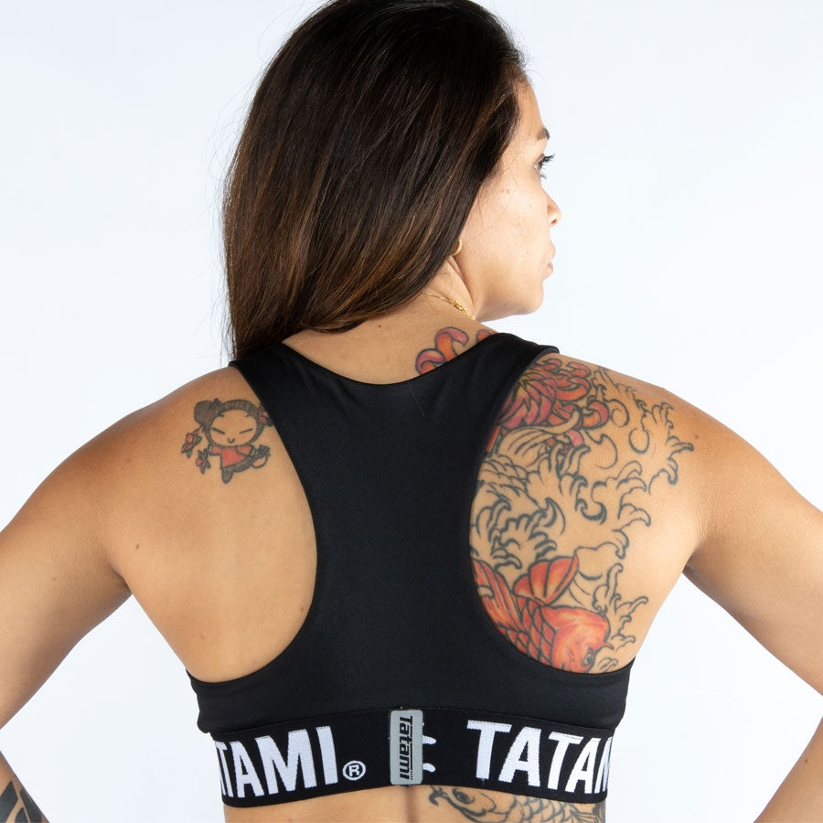 Tatami Ladies Black Minimal Bra - FIGHTWEAR