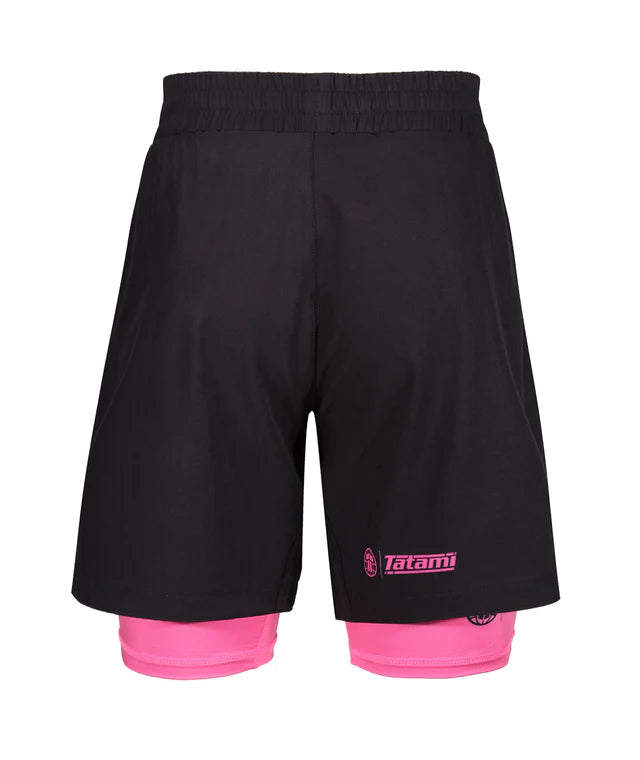 Ladies Dual Layer Grappling Shorts - Pink