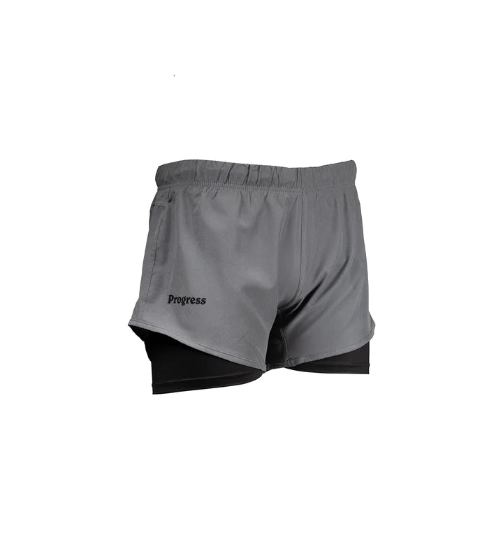Short hybride Progress Academy + gris pour femme