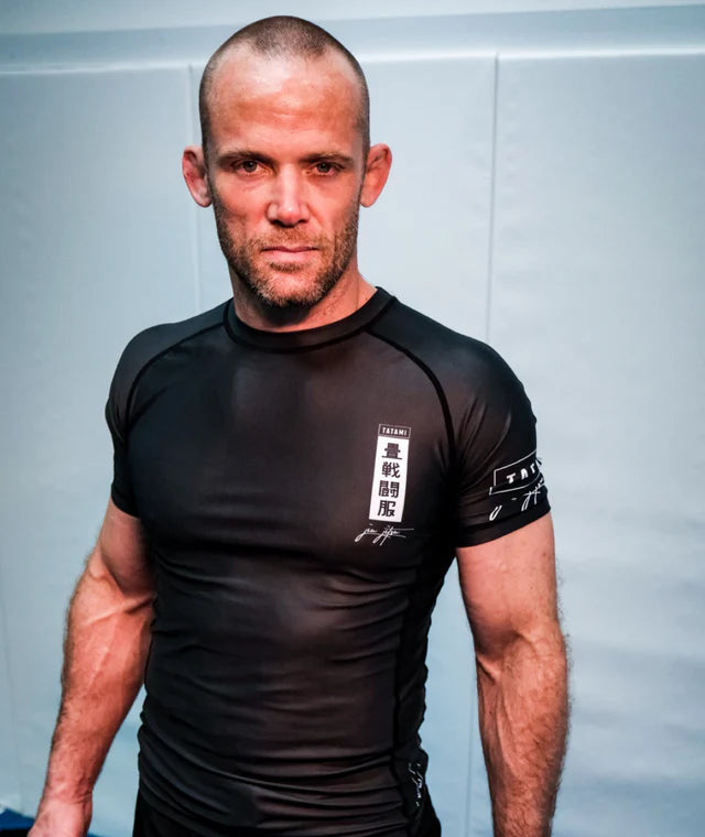 Rashguard à manches courtes Tatami Kanagawa - Noir