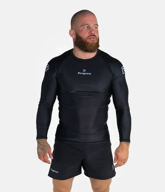Rashguard à manches longues Progress Academy - Noir