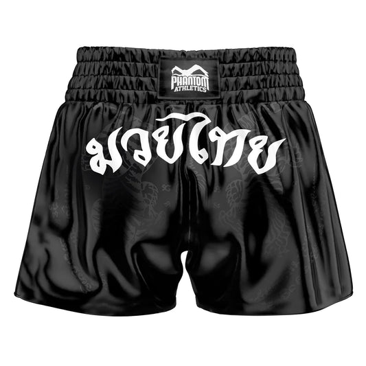 Short de Muay Thai Phantom Athletics Sak Yant - Noir