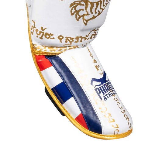 Phantom Athletics Schienbeinschutz Muay Thai Limited Edition - Weiss/Gold
