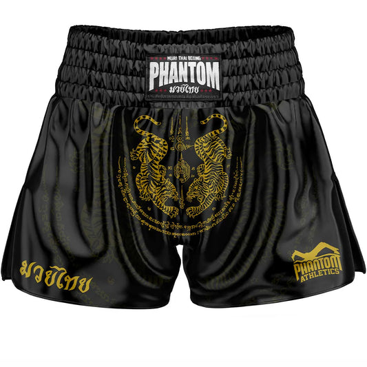 Short de Muay Thai Phantom Athletics Sak Yant - Noir/Or