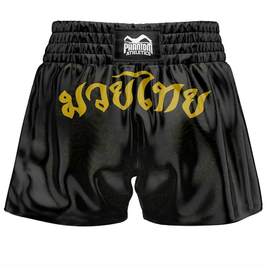 Short de Muay Thai Phantom Athletics Sak Yant - Noir/Or