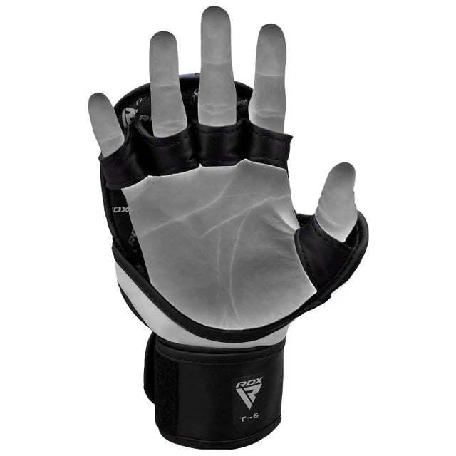 RDX T6 MMA Handschuhe Sparring in Kunstleder 7oz - Blau