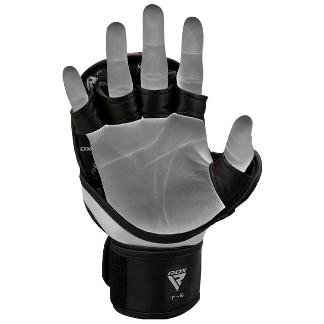 RDX T6 MMA Handschuhe Sparring in Kunstleder 7oz - Rot