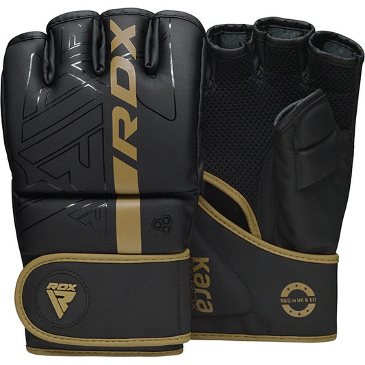 RDX F6 KARA MMA Grappling Kampfhandschuhe Gepolstert - Gold